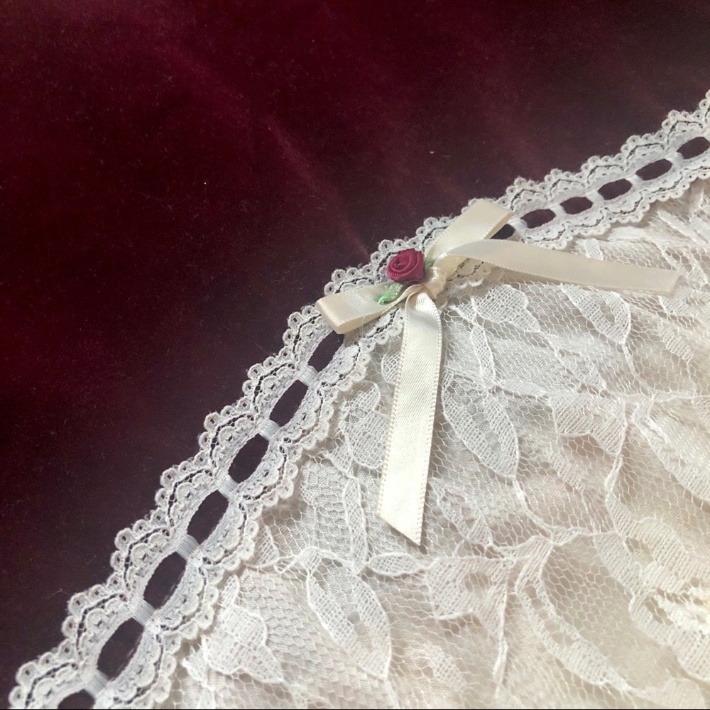 EUC VTG 90s / Y2K Formal Girl’s Velvet & Lace Christmas Holiday Party Dress - Picture 3 of 9